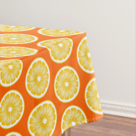 Toalha De Mesa Suco Laranja com Tripa Limão Moderna e Amarelo