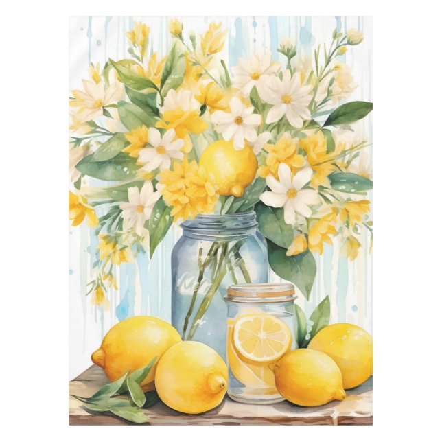 Toalha De Mesa Summer Lemon Blossom Jar (Frente)