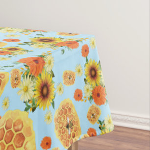 Toalha De Mesa Summer Solstice Honey Bee & Honeycomb Girassol