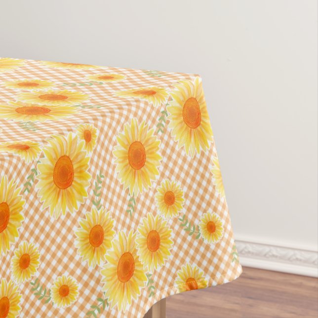 Toalha De Mesa Sunflower Gingham (Posição Original)