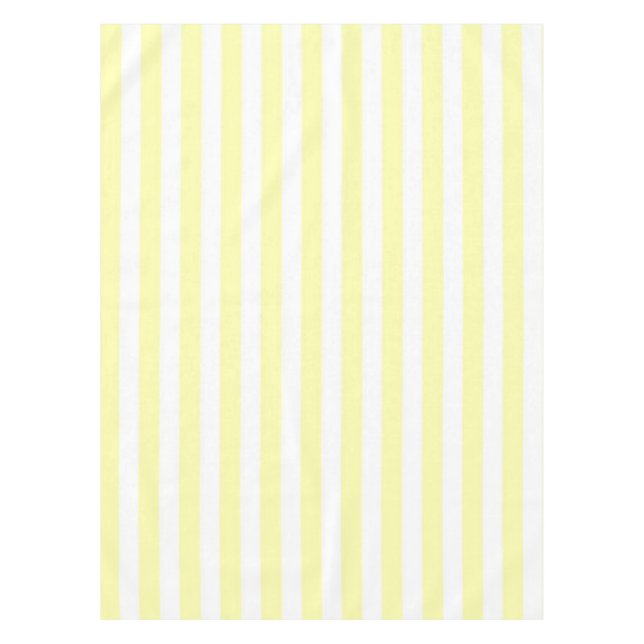 Toalha De Mesa Sunny Nautical  Pastel Yellow Stripes Pattern  (Frente)