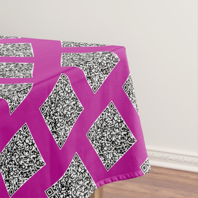 Toalha De Mesa Tabela de Informações de Verificação de Código QR  (Posição Original)