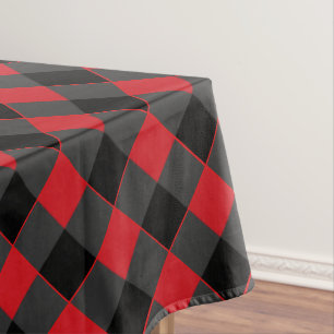 Toalha De Mesa Tablecloe de Xadrez Vermelha