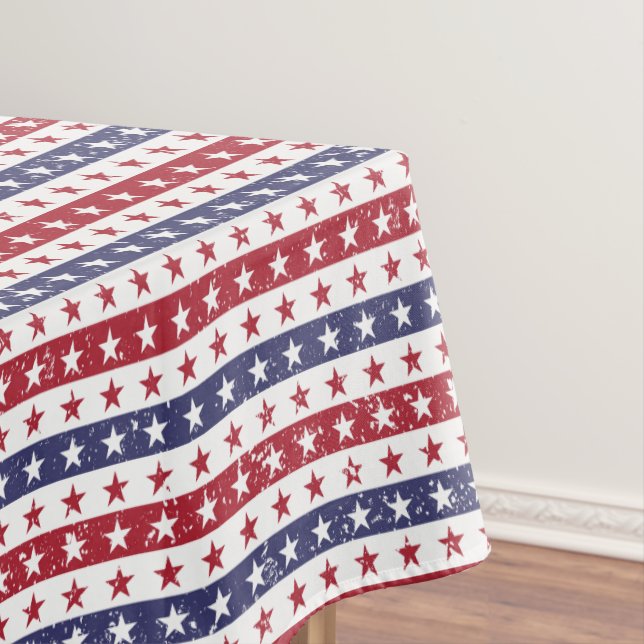 Toalha De Mesa Tablecloth - 4 de julho Estrelas Tablecloth (Posição Original)