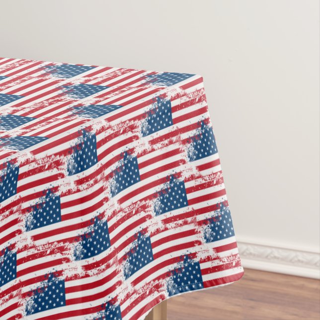 Toalha De Mesa Tablecloth 7.07 Patriotic USA Flag (Posição Original)