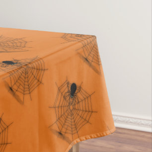 Toalha De Mesa Tablecloth alaranjado da Web de aranha do Dia das