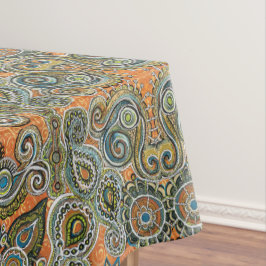 Toalha De Mesa tablecloth alaranjado de paisley