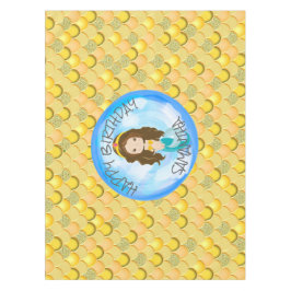 Toalha De Mesa Tablecloth amarelo Mermaid Sea