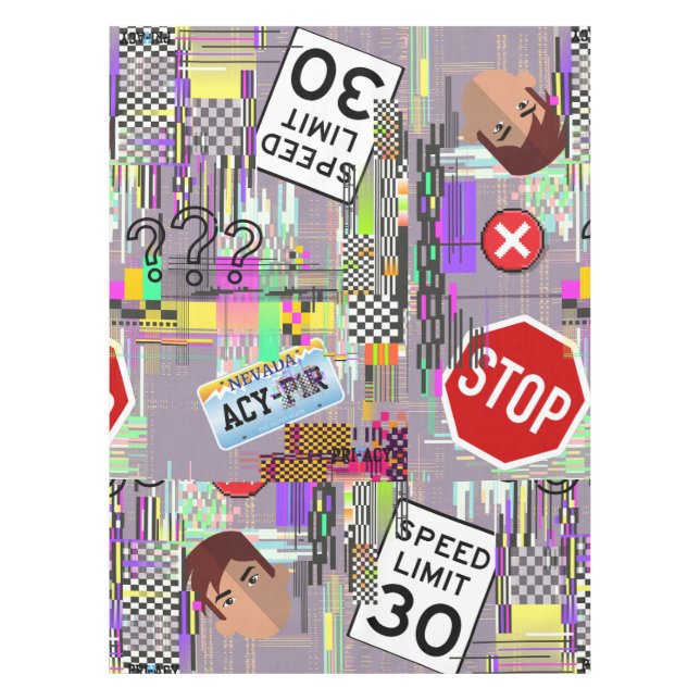 Toalha De Mesa Tablecloth Anti-AI de Privacidade (Frente)