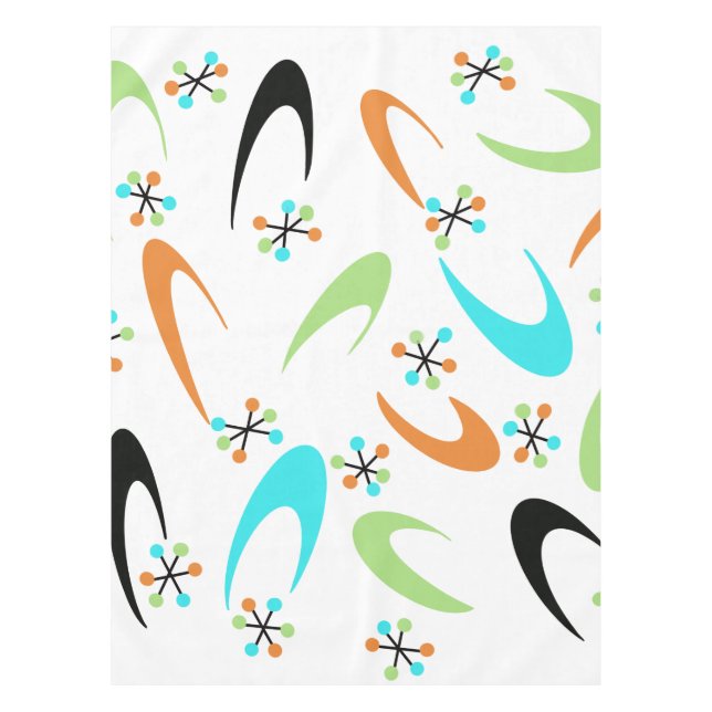 Toalha De Mesa Tablecloth Atômica do século médio (Frente)