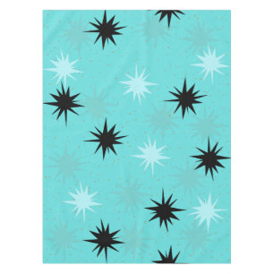 Toalha De Mesa Tablecloth atômico de Starbursts de turquesa