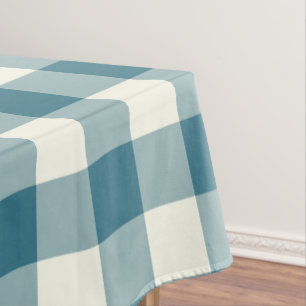 Toalha De Mesa Tablecloth azul da verificação do guingão/búfa