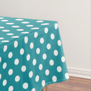 Toalha De Mesa Tablecloth azul e branco da pedra lunar dos polks