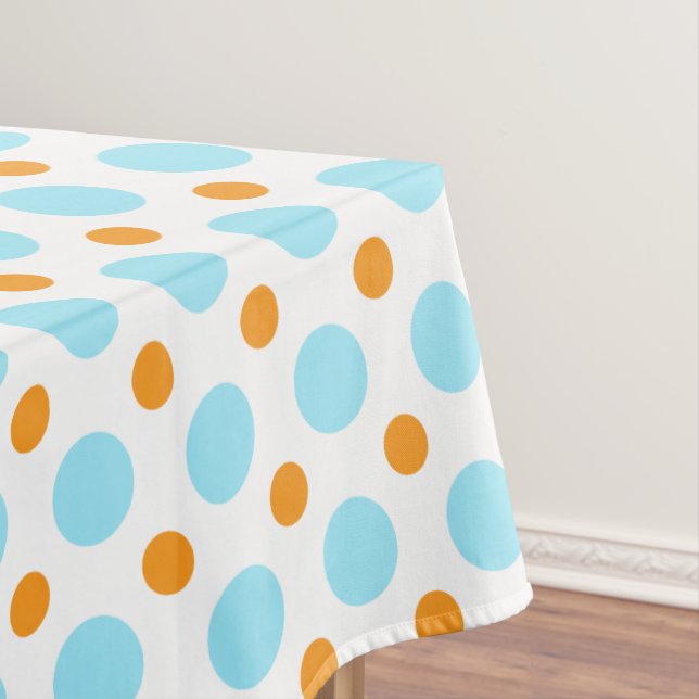 Toalha De Mesa Tablecloth Azul e Laranja (Posição Original)