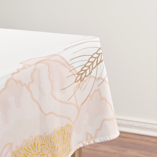 Toalha De Mesa Tablecloth Baby Pink Cosmos em Branco (Posição Original)