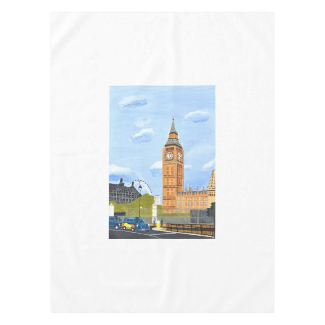 Toalha De Mesa Tablecloth Big Ben London (Frente)