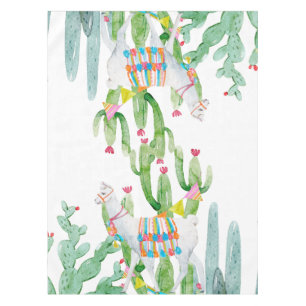 Toalha De Mesa Tablecloth Boho Llama Bohemian Cactos Desert Flowe