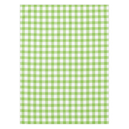 Toalha De Mesa Tablecloth branco e verde do guingão da