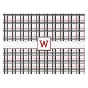Toalha De Mesa Tablecloth branco e vermelho preto da xadrez