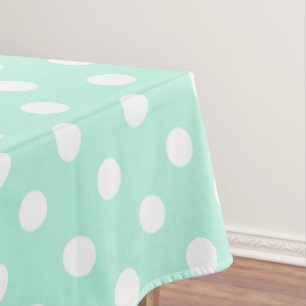 Toalha De Mesa tablecloth branco verde do piquenique das bolinhas
