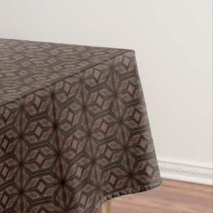 Toalha De Mesa Tablecloth castanho chocolate do algodão do