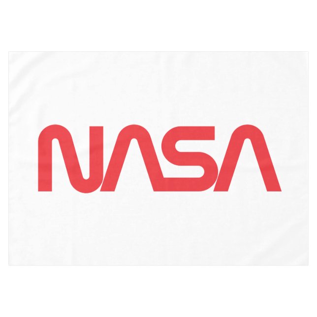 Toalha De Mesa Tablecloth Circa da NASA (Rocket White) (Frente (Horizontal))
