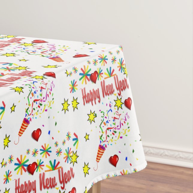 Toalha De Mesa Tablecloth Colorful Feliz ano novo 2021 (Posição Original)