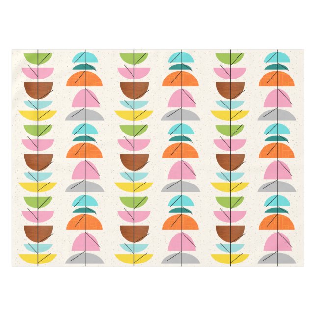 Toalha De Mesa Tablecloth colorido retro dos ninhos (Frente (Horizontal))