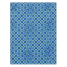 Toalha De Mesa Tablecloth com medalhões azuis e verdes