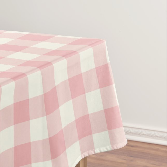 Toalha De Mesa Tablecloth cor-de-rosa da verificação do teste (Posição Original)
