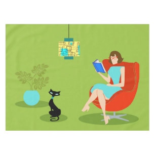 Toalha De Mesa Tablecloth da Mulher de Leitura Retroativa