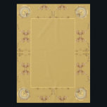 Toalha De Mesa Tablecloth de Aniversário de Casamento Ochre da Ou<br><div class="desc">Eu desenhei este pano de mesa dedicado ao aniversário de casamento de 1rua com um tom ao dom tradicional de ouro nesta cor ocre,  para marcar seu marco.</div>