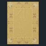 Toalha De Mesa Tablecloth de Aniversário de Casamento Ochre da Ou<br><div class="desc">Eu desenhei este pano de mesa dedicado ao aniversário de casamento de 1rua com um tom ao dom tradicional de ouro nesta cor ocre,  para marcar seu marco.</div>