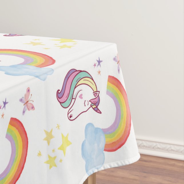 Toalha De Mesa Tablecloth de Aniversário de criança Unicorn (Posição Original)