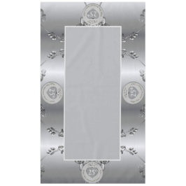Toalha De Mesa Tablecloth de Aniversário do Casamento 25 Silver