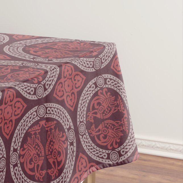 Toalha De Mesa Tablecloth de Aves Medievais (Posição Original)