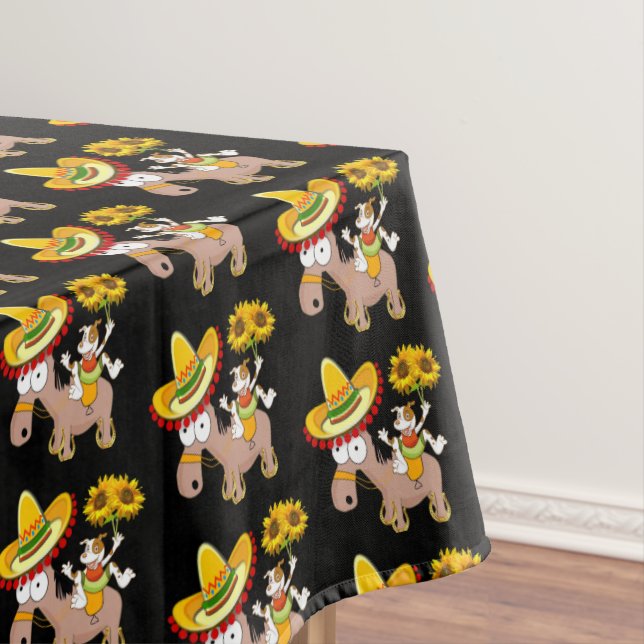 Toalha De Mesa Tablecloth de Cavalo Floral de Girassol (Posição Original)