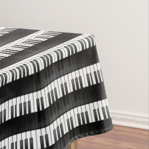 Toalha De Mesa Tablecloth de Design Musical do Teclado Piano
