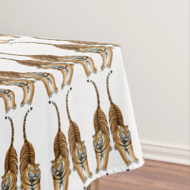Toalha De Mesa Tablecloth de esticão feliz do tigre de Bengal