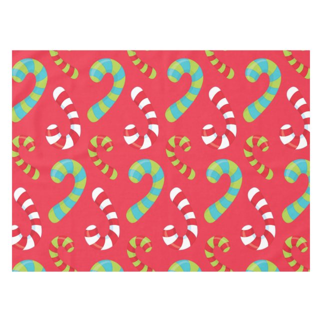 Toalha De Mesa Tablecloth de Feriado de Candy Cane (Frente (Horizontal))