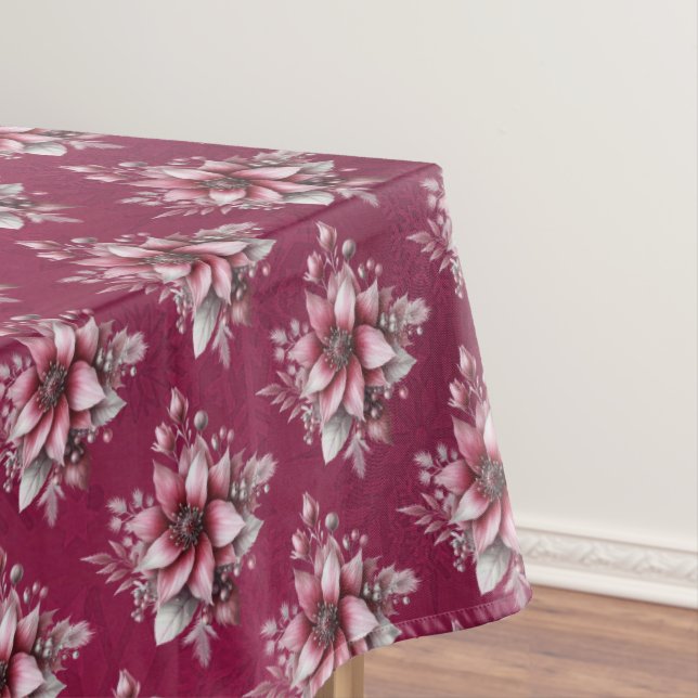 Toalha De Mesa Tablecloth de Feriado Floral Rosa (Posição Original)