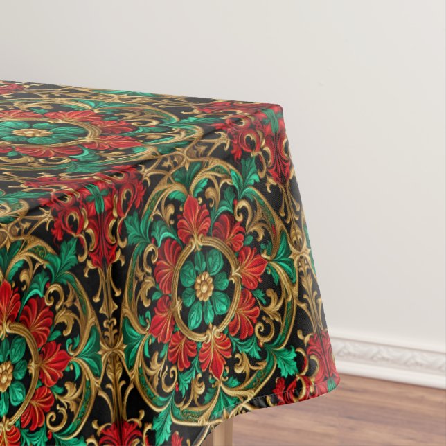 Toalha De Mesa Tablecloth de Feriado Vermelho Verde (Posição Original)