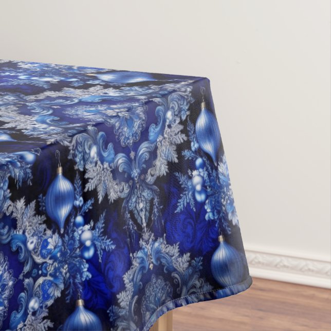 Toalha De Mesa Tablecloth de Férias decorativas azuis (Posição Original)