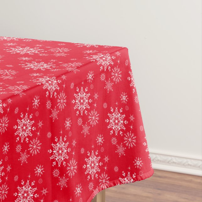 Toalha De Mesa Tablecloth de Flocos de Neve Feriados (Posição Original)