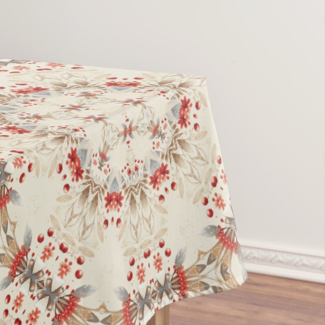 Toalha De Mesa Tablecloth de Flores de Férias Modernas (Posição Original)