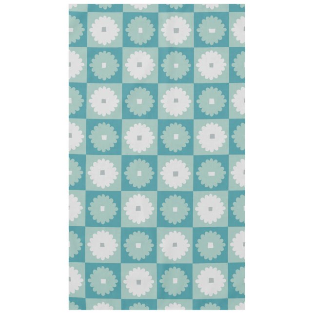 Toalha De Mesa Tablecloth de Flores Geométricas Modernas do meio  (Frente)