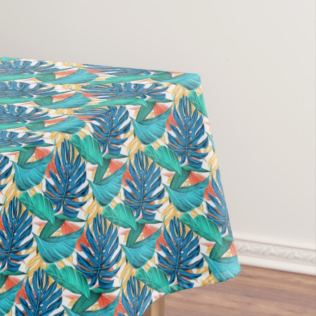 Toalha De Mesa Tablecloth de Folhas Tropicais (Posição Original)
