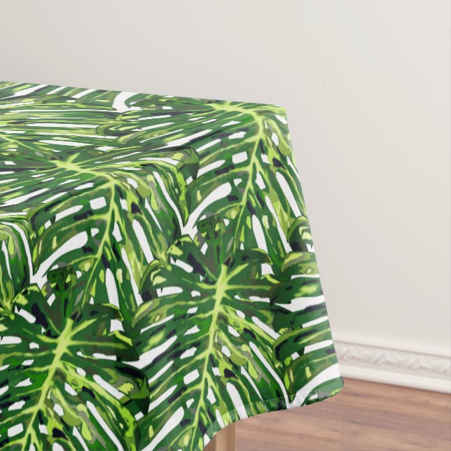Toalha De Mesa Tablecloth de Folhas Tropicais (Posição Original)