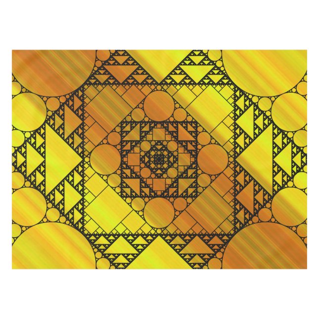 Toalha De Mesa Tablecloth de Geometria Fractal (Frente (Horizontal))