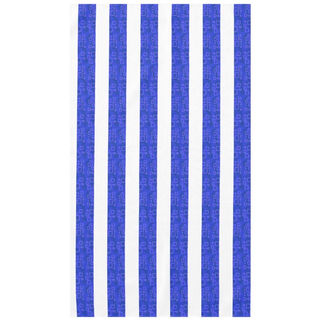 Toalha De Mesa Tablecloth de Grelhas Geométricas Azul-Chic (Frente)